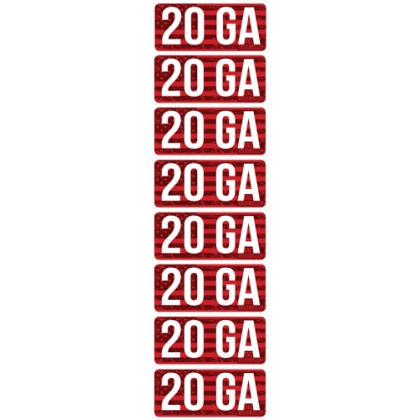 MTM AMMO CALIBER LABELS 20GA